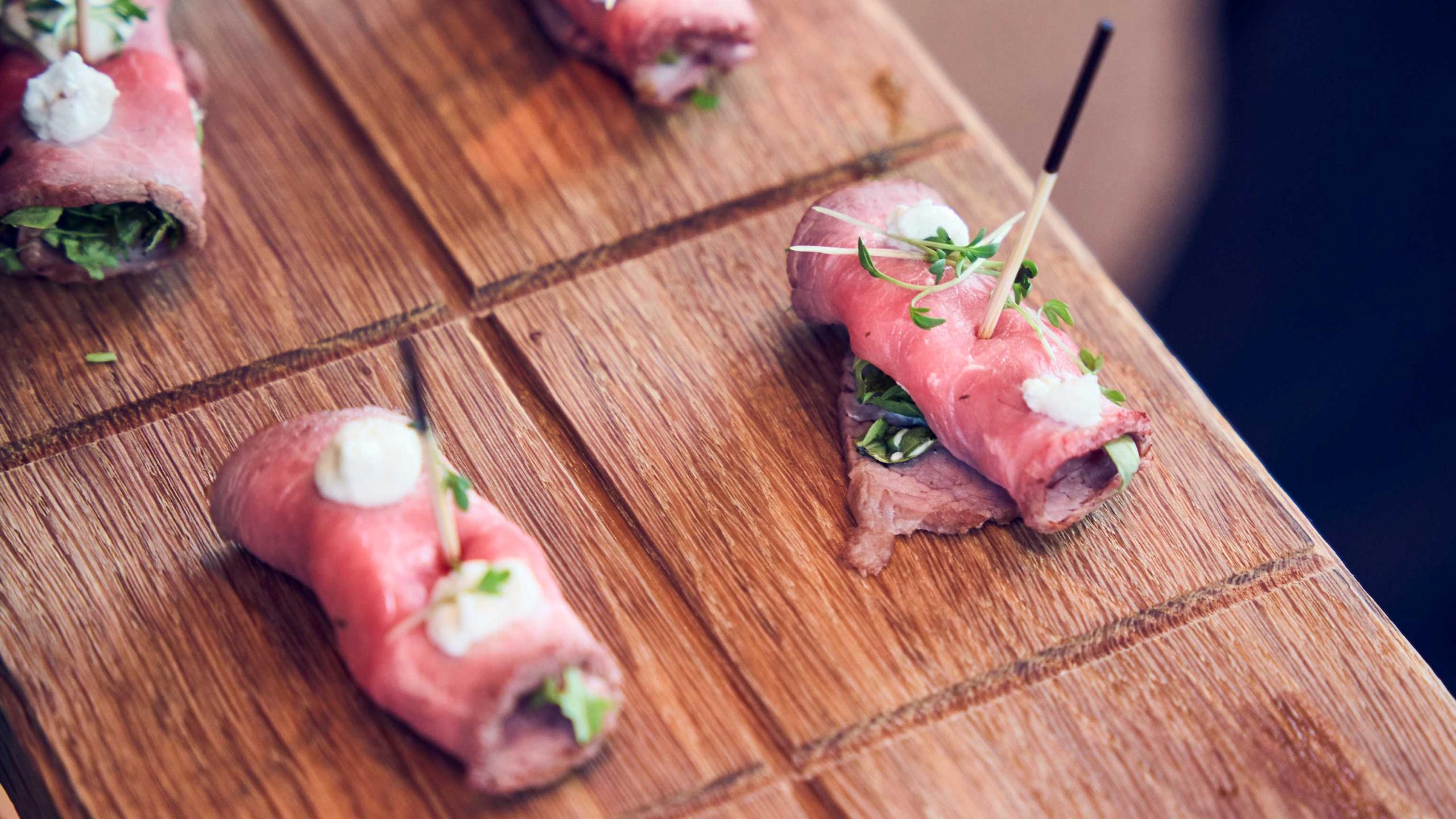 Kulinarisches Highlight: Fein angerichtete Flying Bites beim böhmler-Event