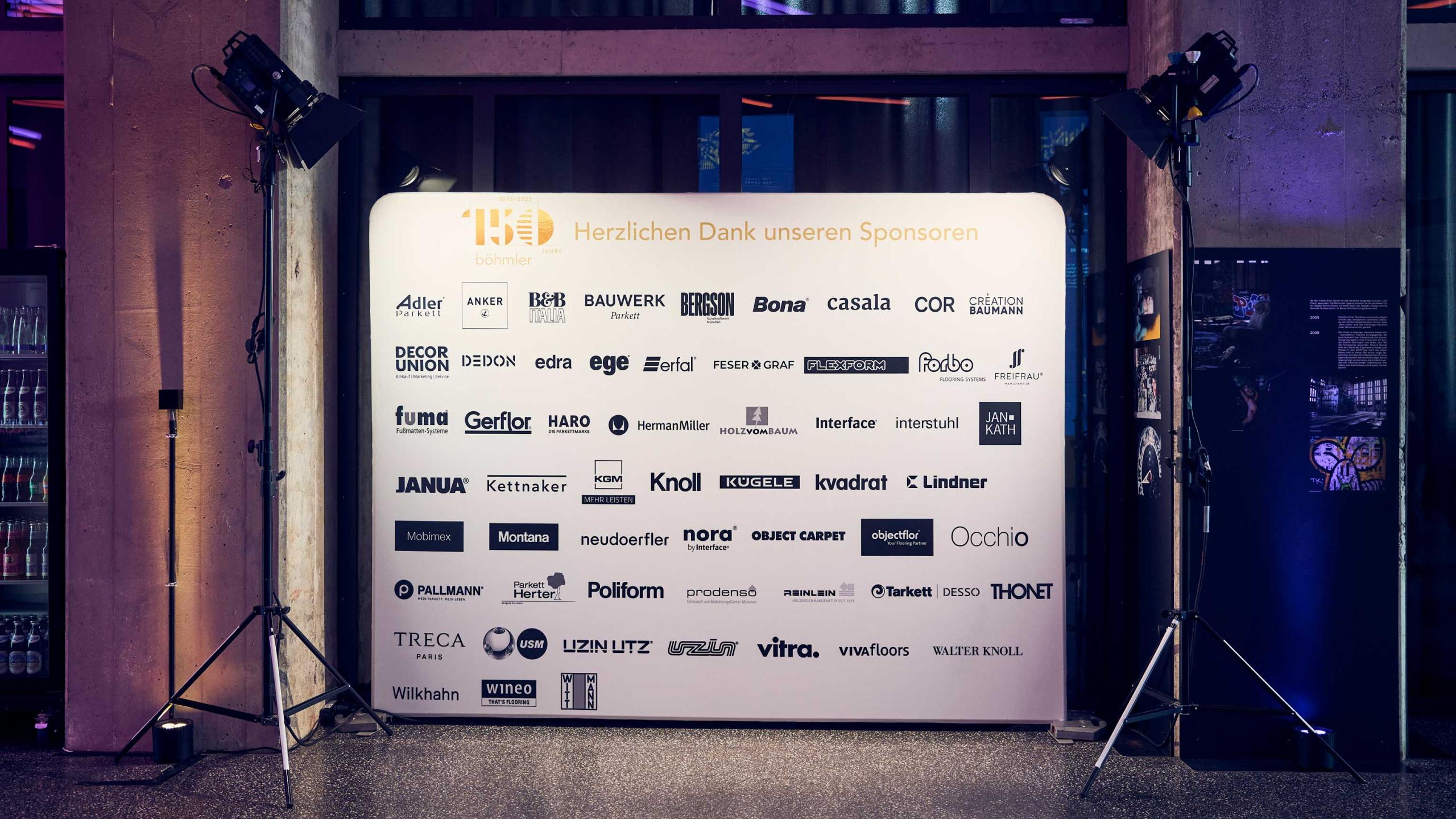 Starke Partner für starkes Design: Sponsorenauftritt zum böhmler-Jubiläum